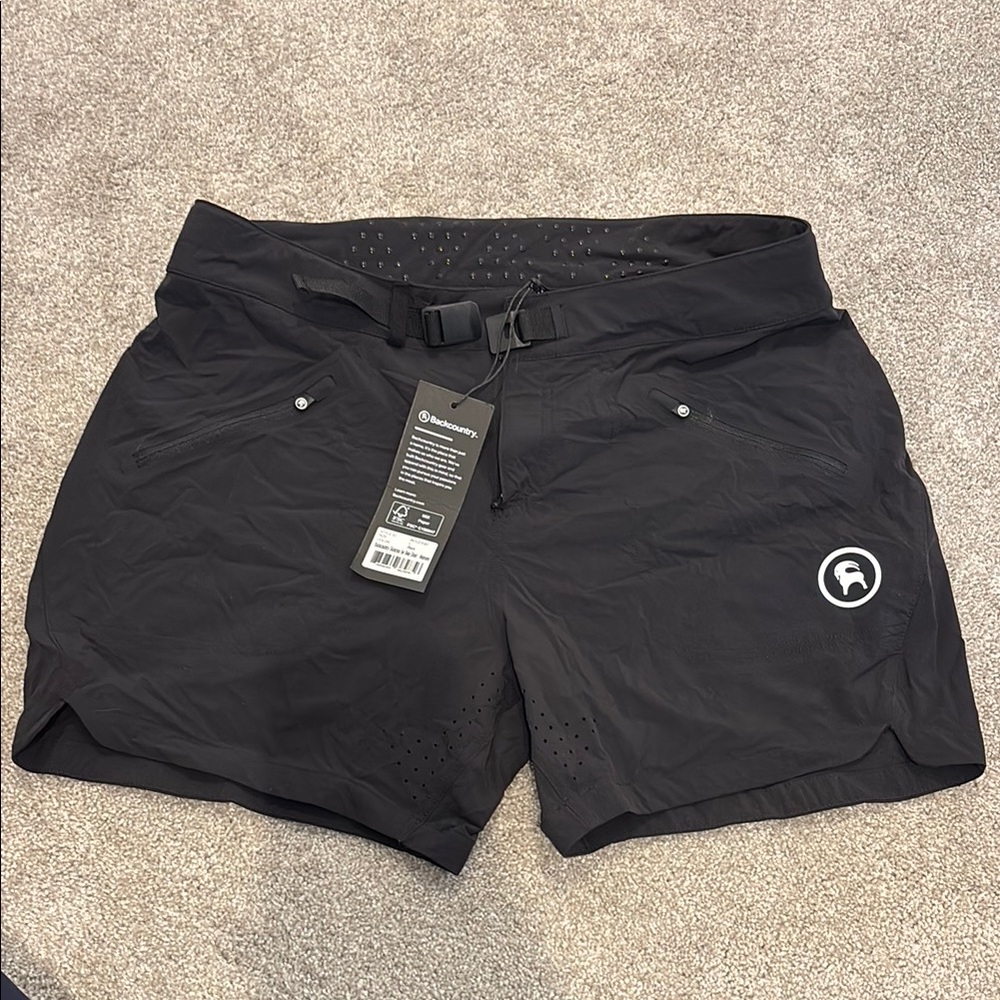 Black Athletic Shorts with Belt
